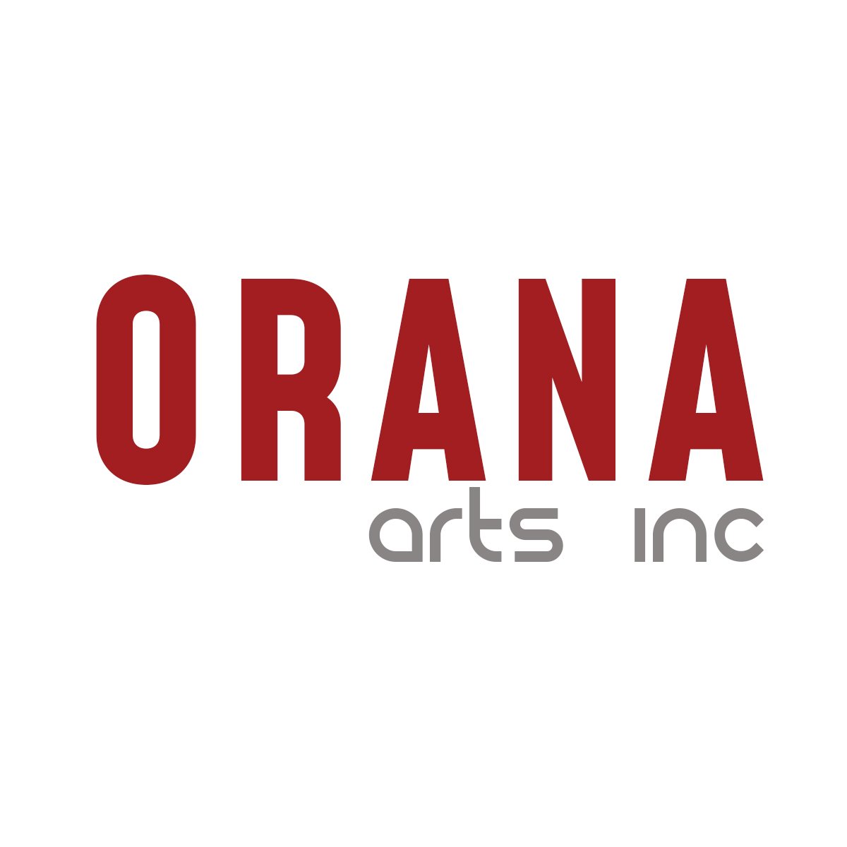 orana arts logo with the words orana arts inc